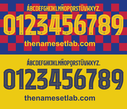 Barcelona 2019-2020 Nameset AI Vector File