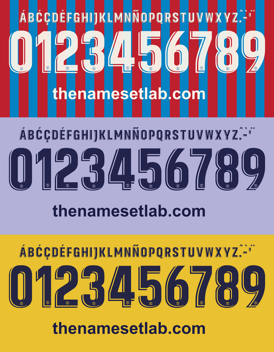 Barcelona 2021-2022 Liga Nameset AI Vector File