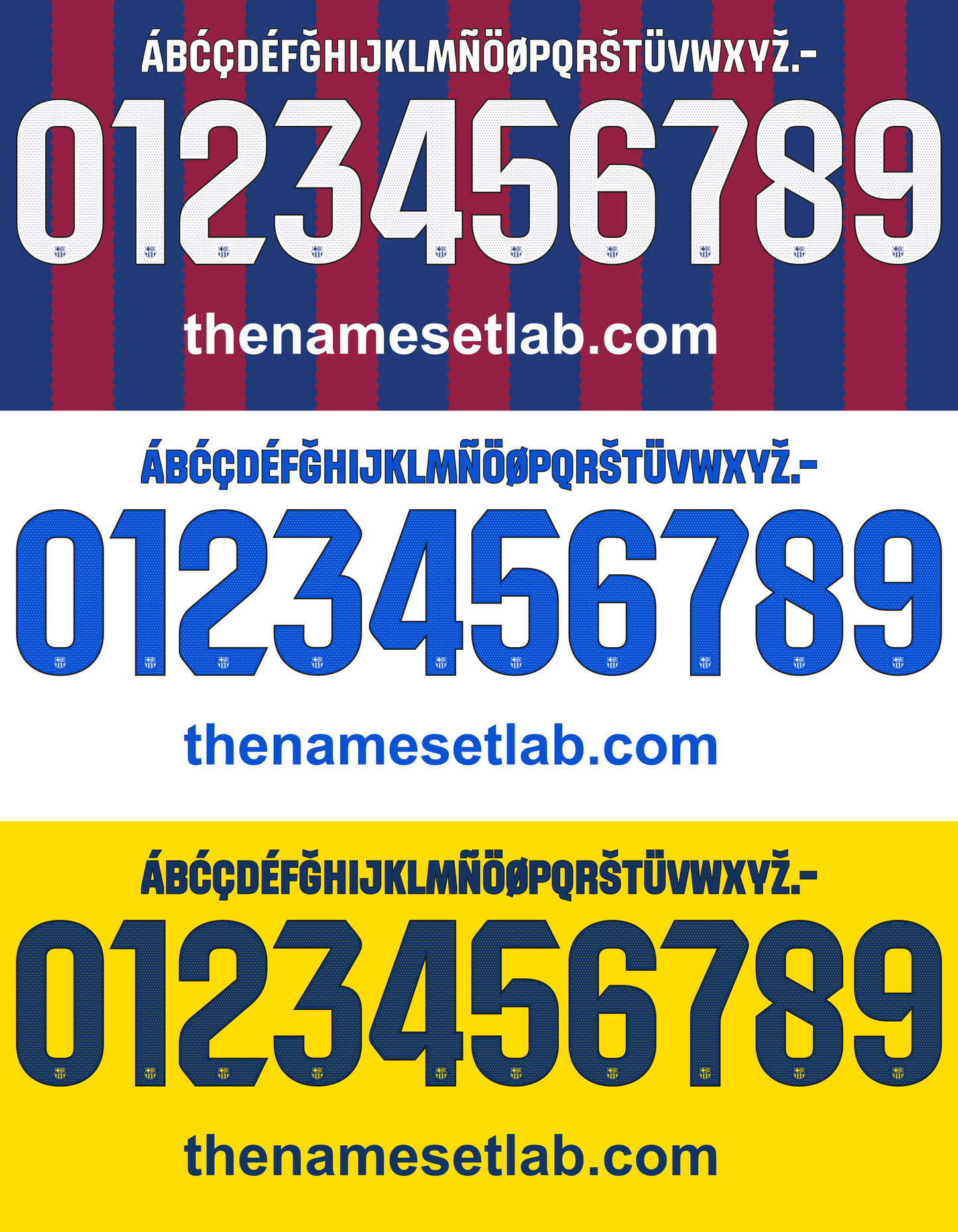 Barcelona 2023-2024 Liga Nameset AI Vector File