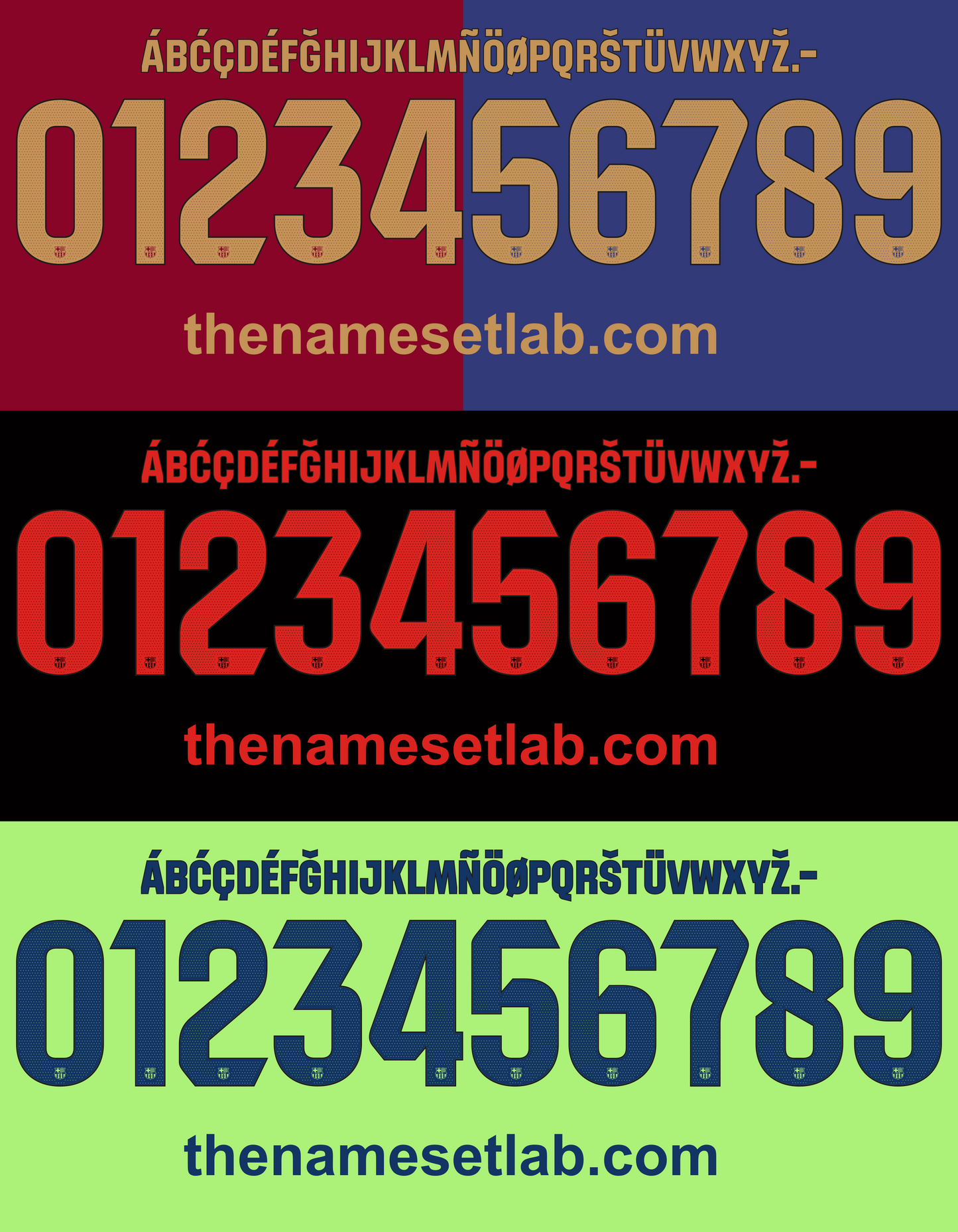 Barcelona 2024-2025 Nameset AI Vector File