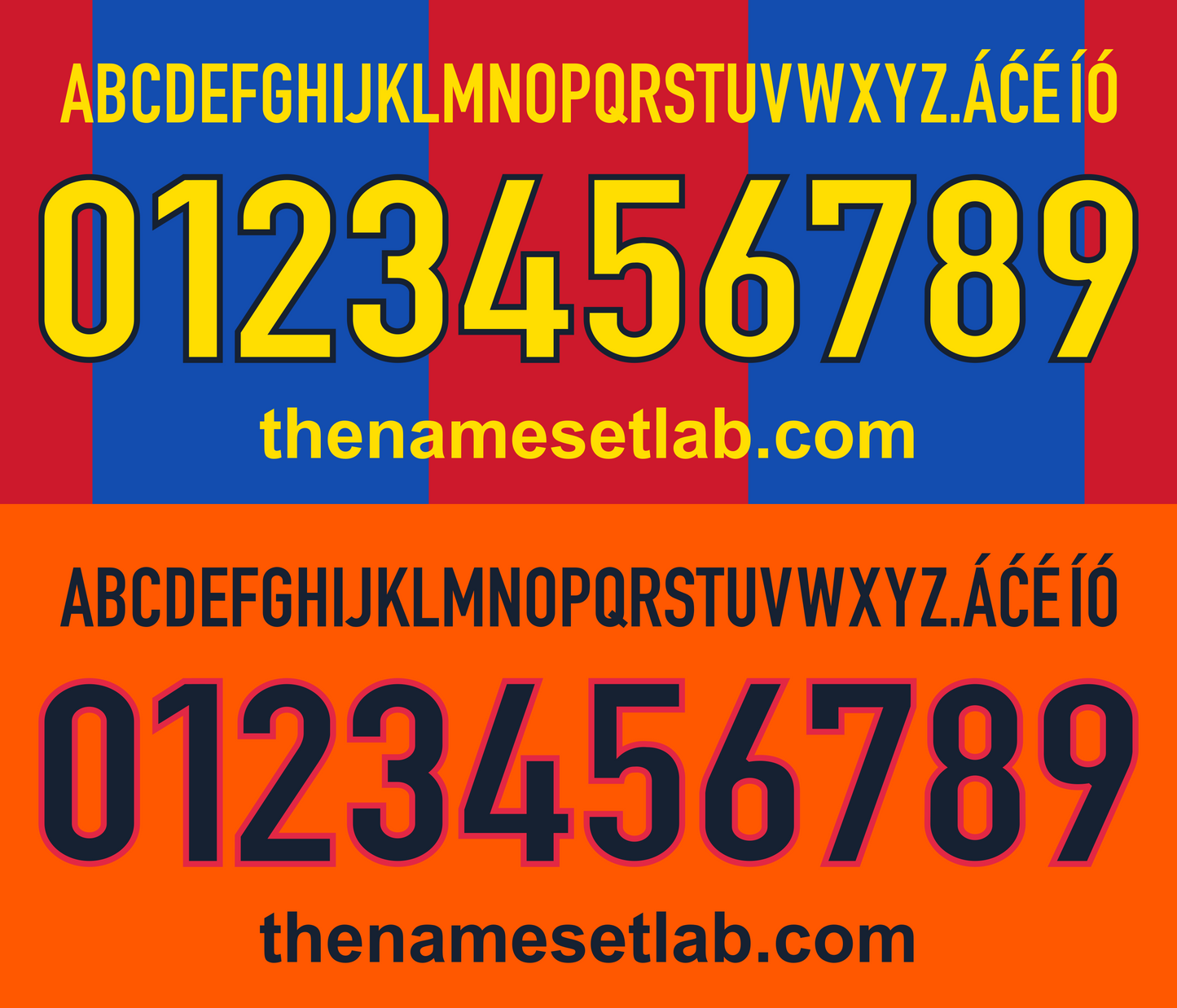 Barcelona 1998-1999 Nameset AI Vector File