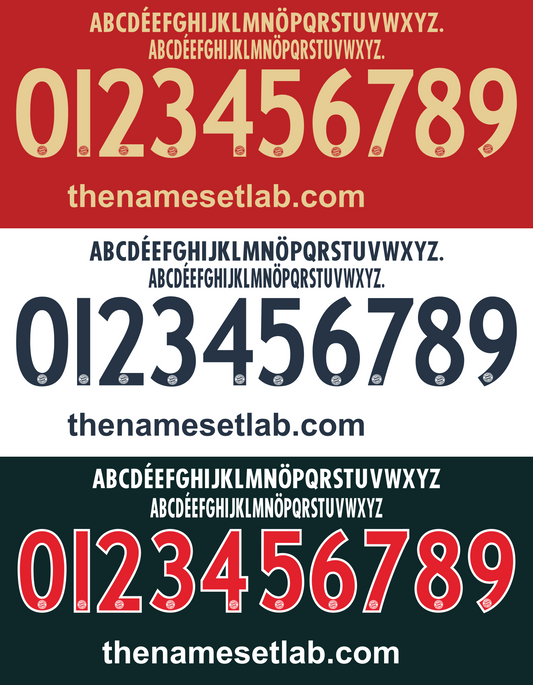 Bayern Munich 2011-2012 Nameset AI Vector File