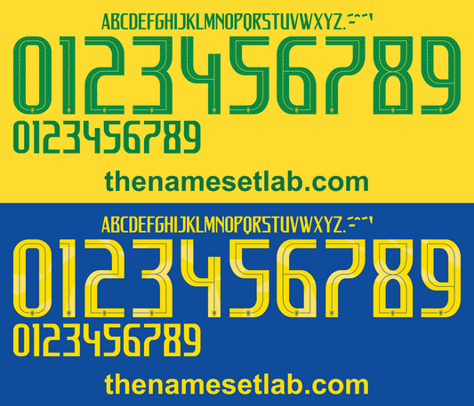 Brazil 2018 Football Nameset AI Vector File