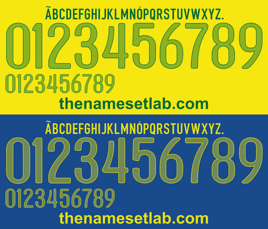 Brazil 2012 Football Nameset AI Vector File