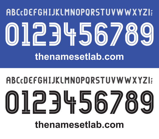 Chelsea 2004-2006 UCL / Cup Font Nameset AI Vector File