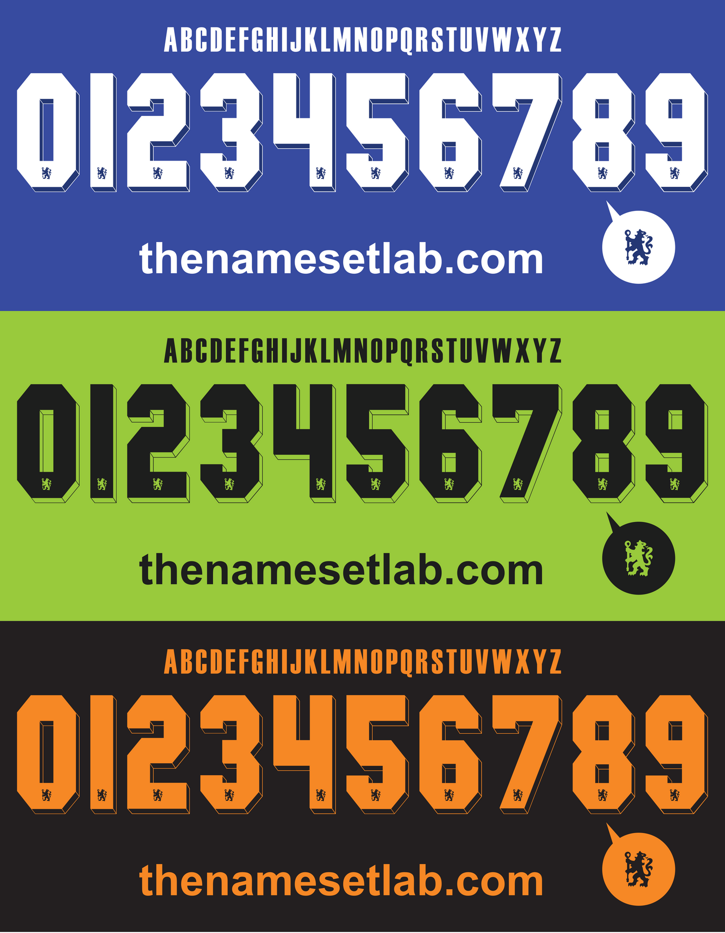 Chelsea 2010-2011 UCL / Cup Font Nameset AI Vector File