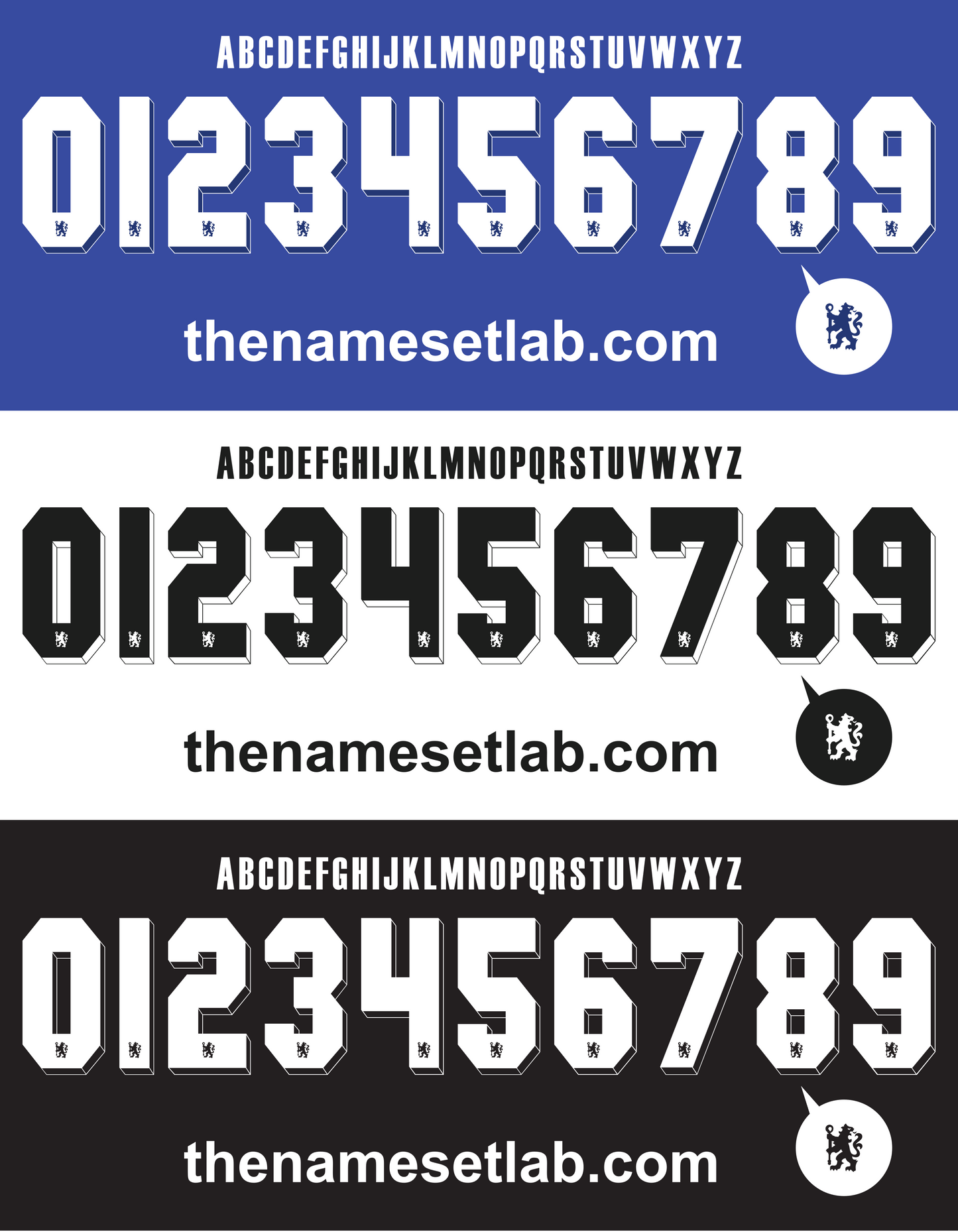 Chelsea 2011-2012 UCL / Cup Font Nameset AI Vector File