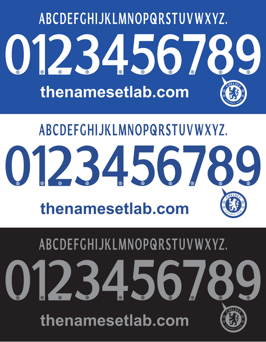 Chelsea 2013-2014 UCL / Cup Font Nameset AI Vector File