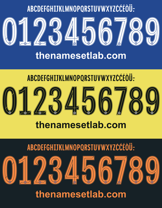 Chelsea 2021-2022 UCL / Cup Font Nameset AI Vector File