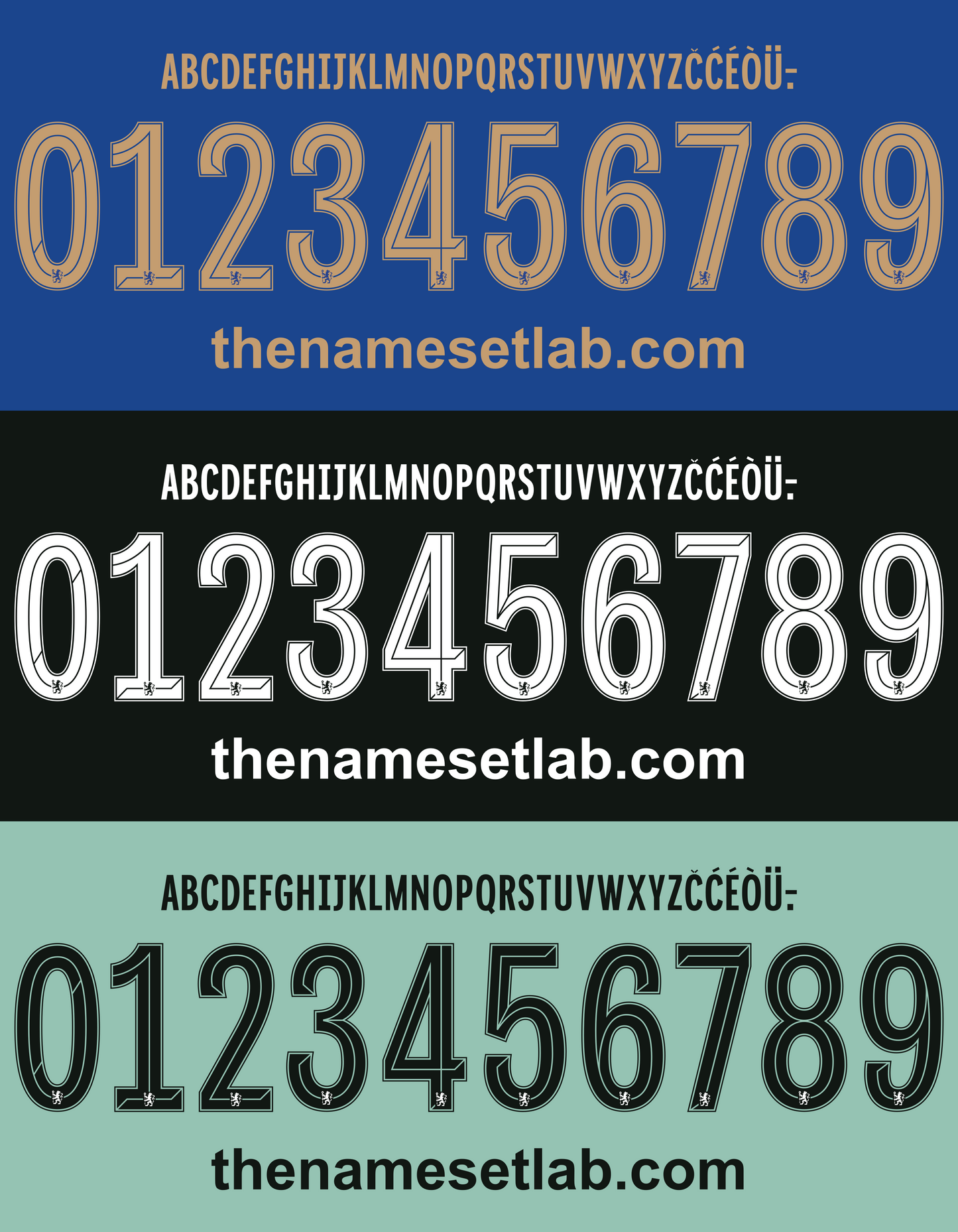 Chelsea 2023-2024 UCL / Cup Font Nameset AI Vector File