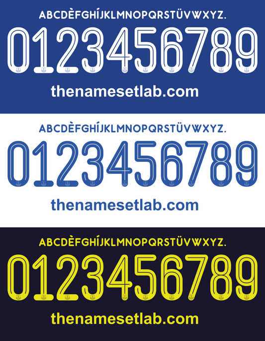 Everton 2017-2018 Nameset AI Vector File