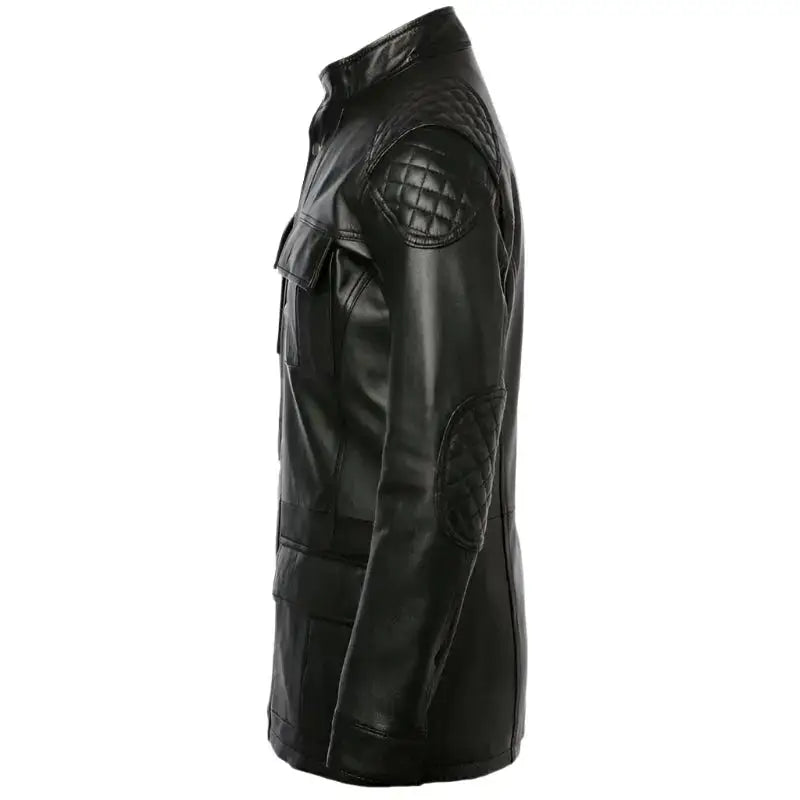 Men's Exclusive Black Leather Coat