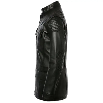 Men's Exclusive Black Leather Coat