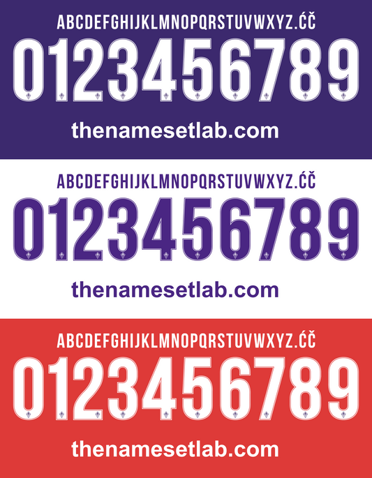 Fiorentina 2017-2018 Nameset AI Vector File