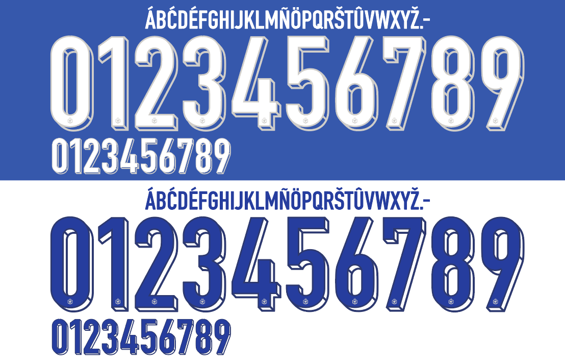 France 2024 Football Nameset AI Vector File