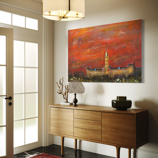 Glasgow University Dusk | Statement Interior Wall Art from Scotland