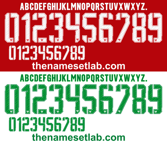 Indonesia 2016 Football Nameset AI Vector File