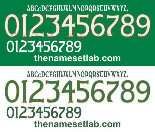 Ireland 2016 Football Nameset AI Vector File