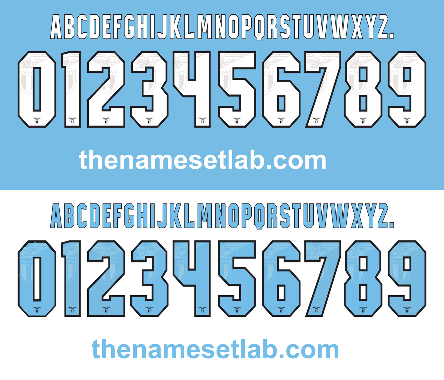 Lazio 2013-2014 Nameset AI Vector File