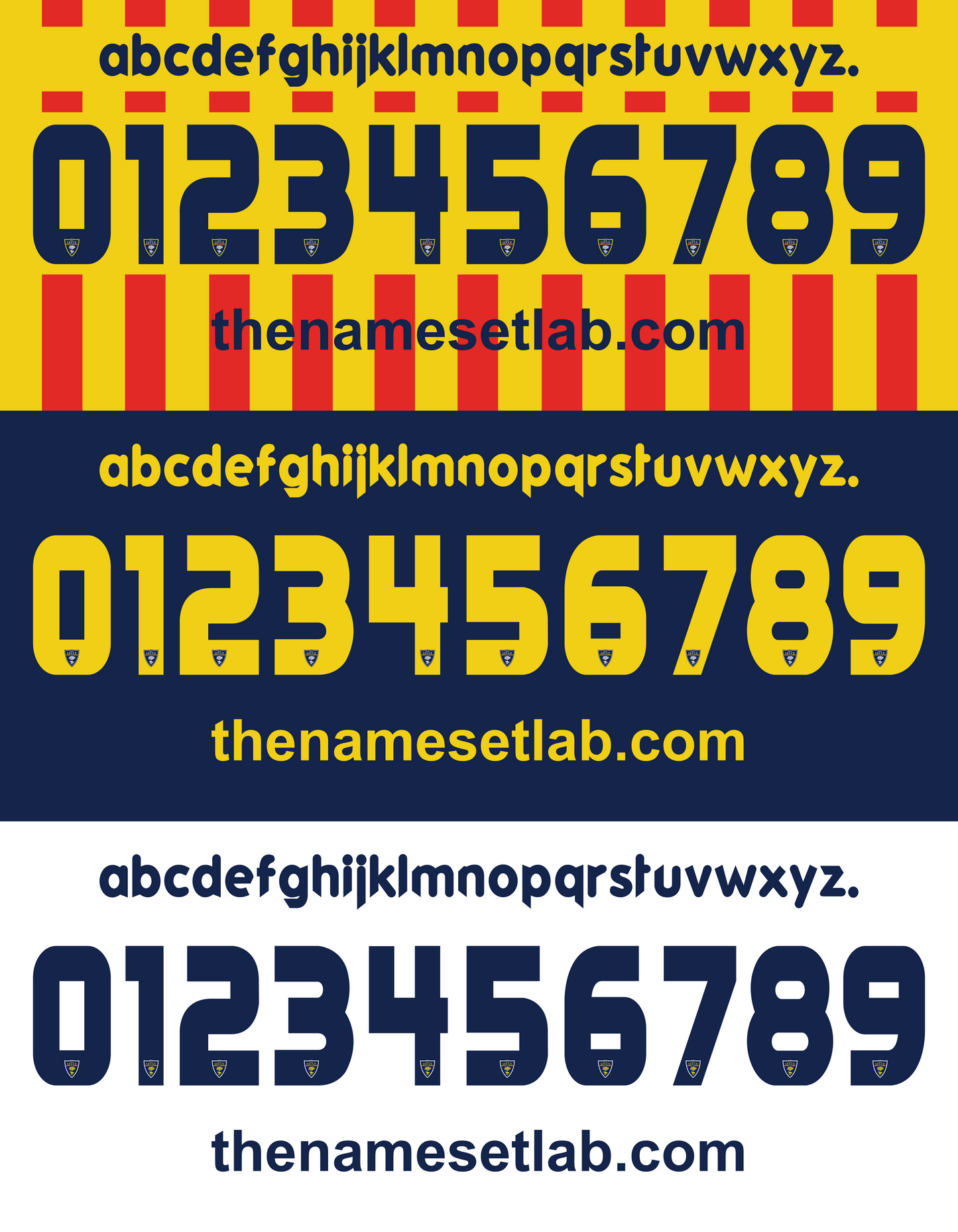 Lecce 2011-2014 Nameset AI Vector File