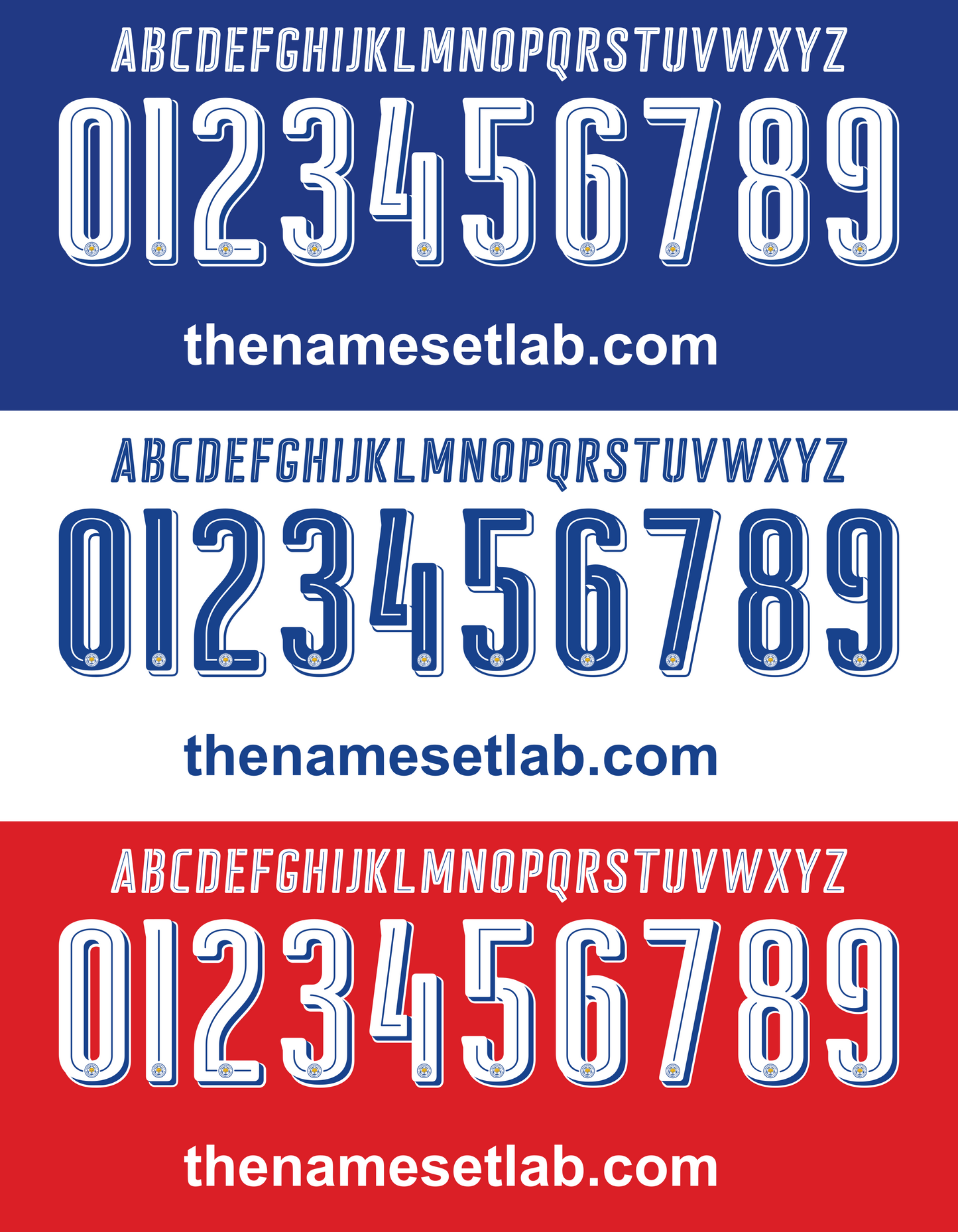 Leicester City 2016-2017 Nameset AI Vector File