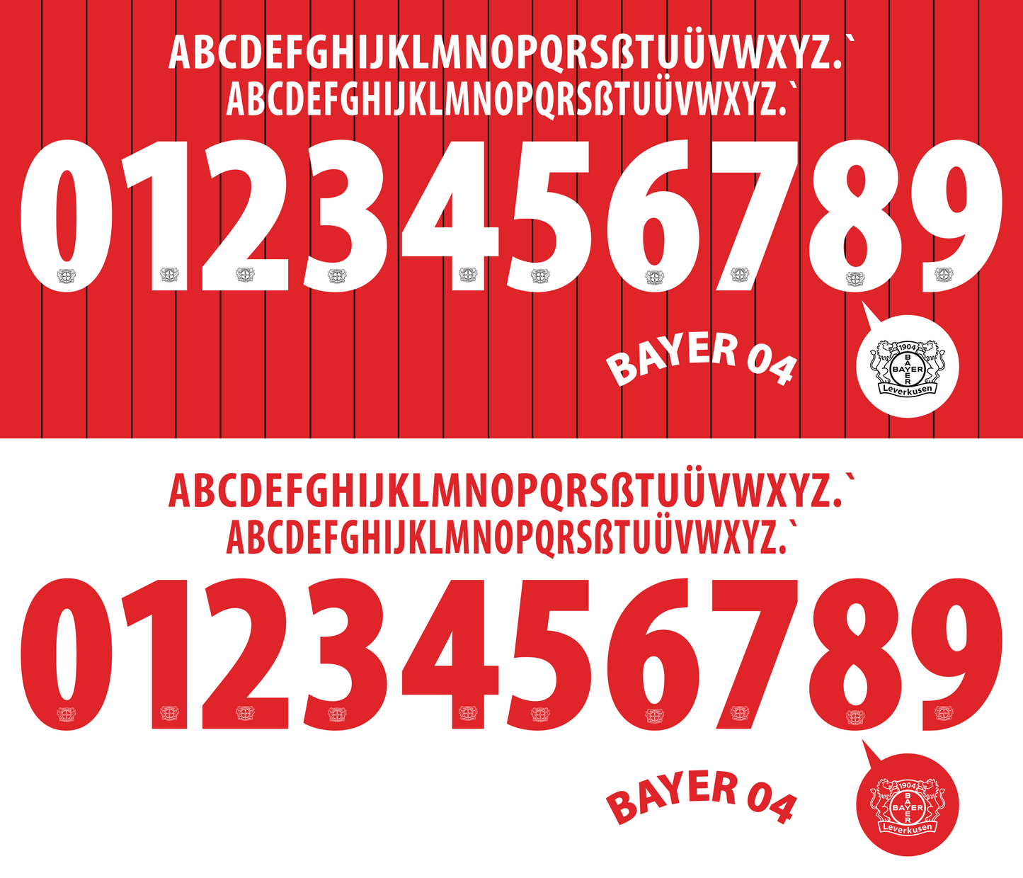 Leverkusen 2013-2014 Nameset AI Vector File