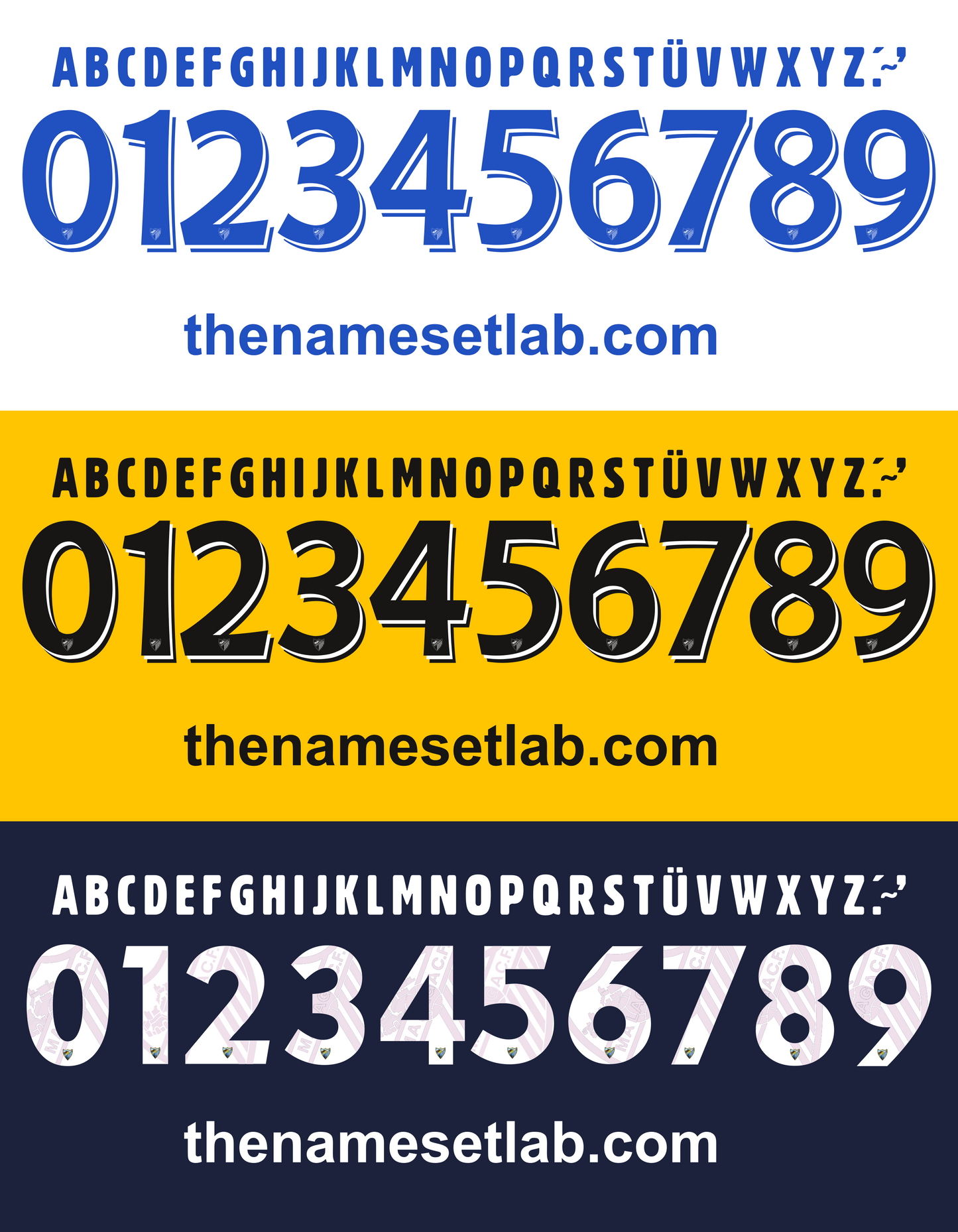 Malaga 2016-2017 Nameset AI Vector File