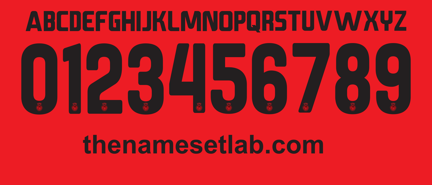 Real Mallorca 2014-2015 Nameset AI Vector File