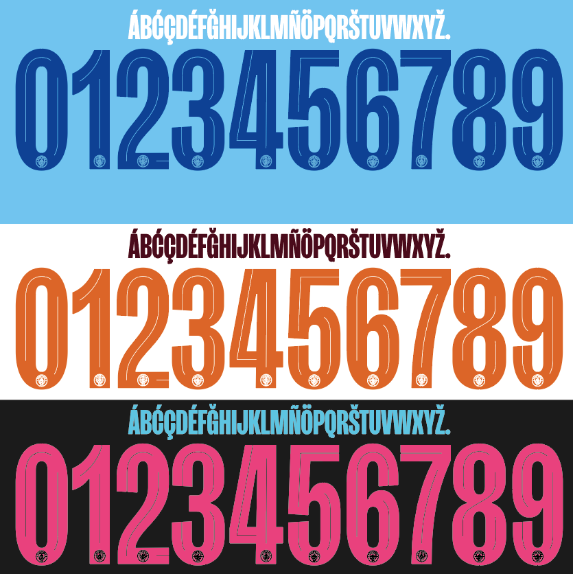 Manchester City-23-24 UCL / Cup Font Nameset AI Vector File