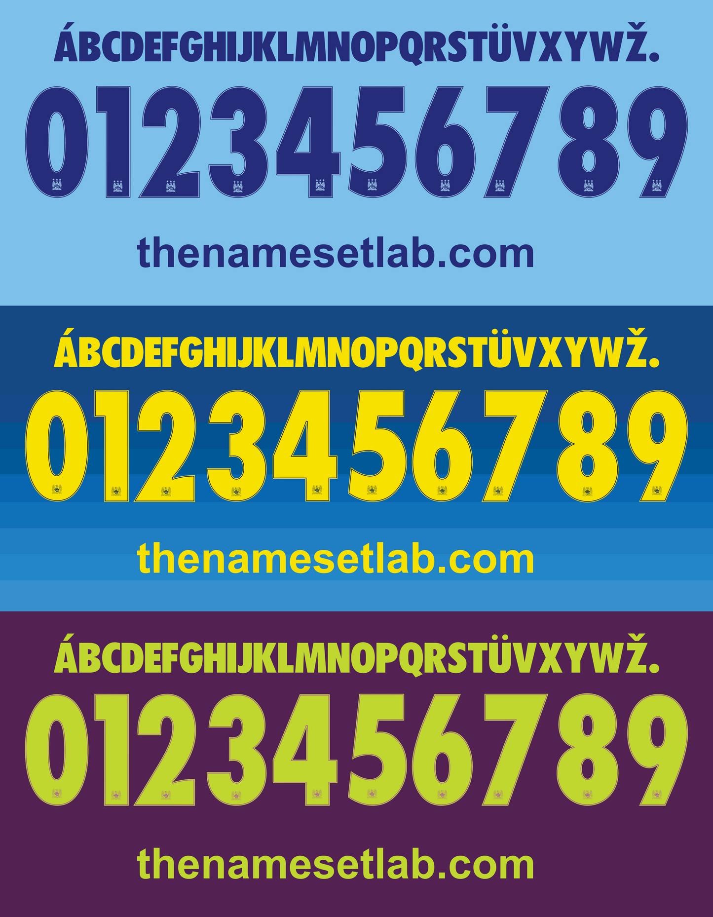 Manchester City-14-15 UCL / Cup Font Nameset AI Vector File
