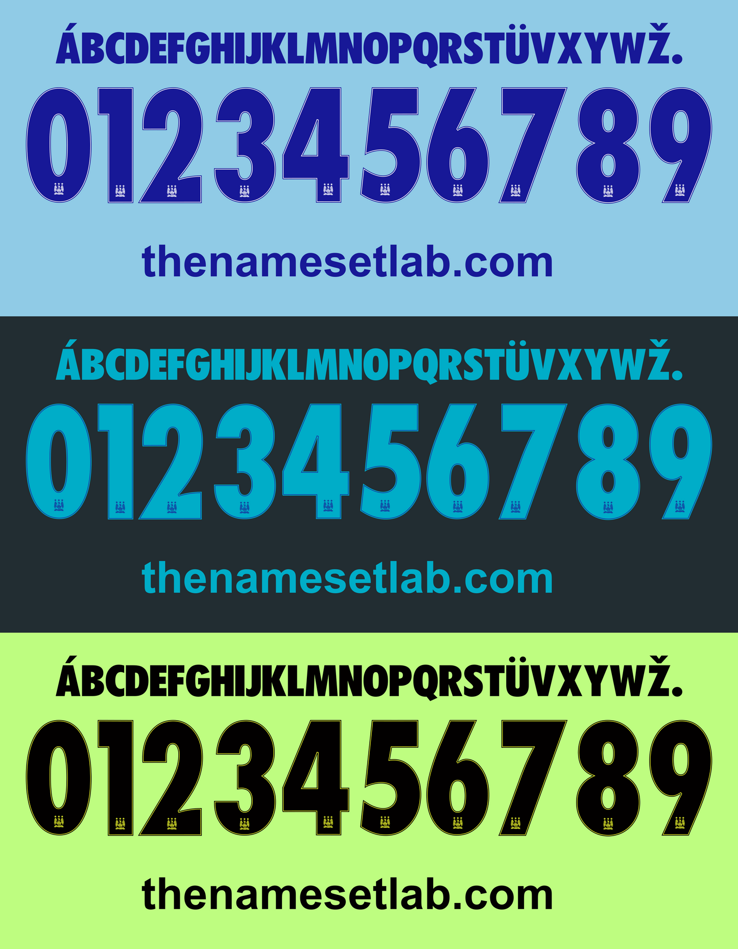 Manchester City-15-16 UCL / Cup Font Nameset AI Vector File
