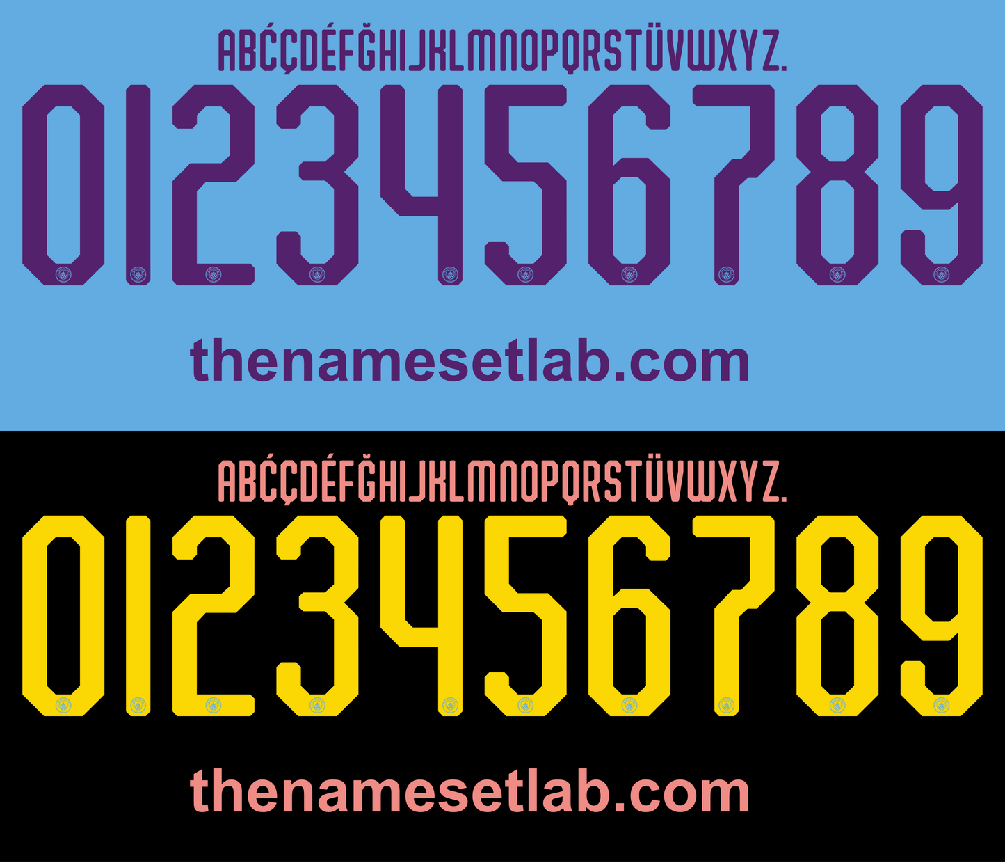 Manchester City-19-20 UCL / Cup Font Nameset AI Vector File