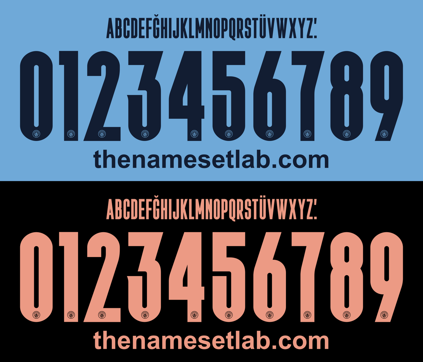 Manchester City-20-21 UCL / Cup Font Nameset AI Vector File