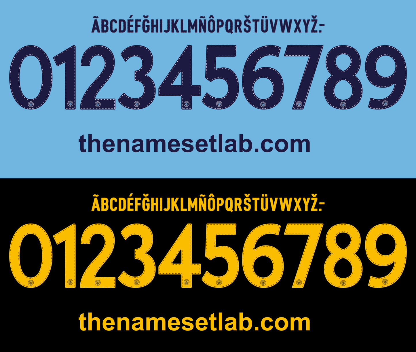 Manchester City-22-23 UCL / Cup Font Nameset AI Vector File