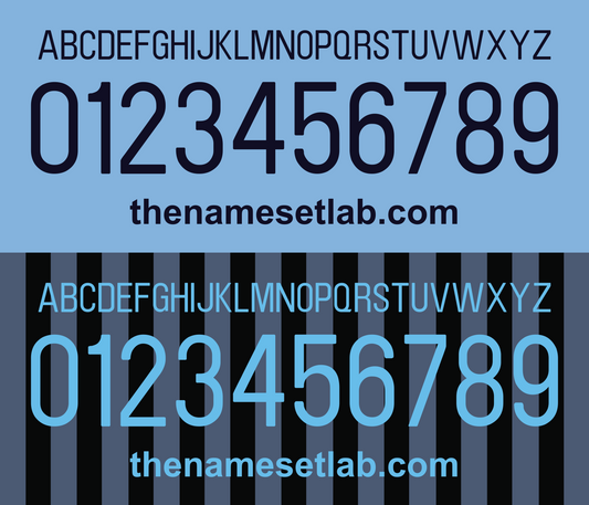 Manchester City 2012-2013 UCL / Cup Font Nameset AI Vector File