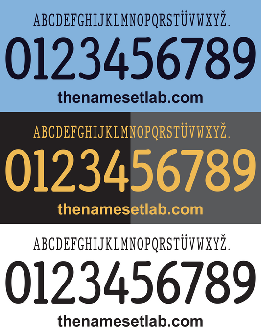 Manchester City 2013-2014 UCL / Cup Font Nameset AI Vector File