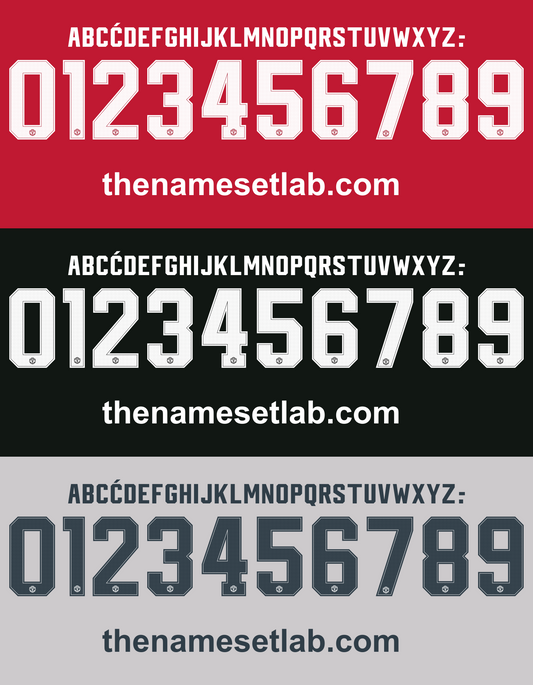 United 2017-2018 Nameset AI Vector File