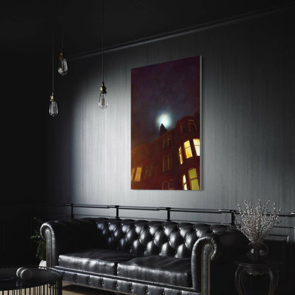 A Moonlit Tenement | Statement Interior Wall Art from Scotland