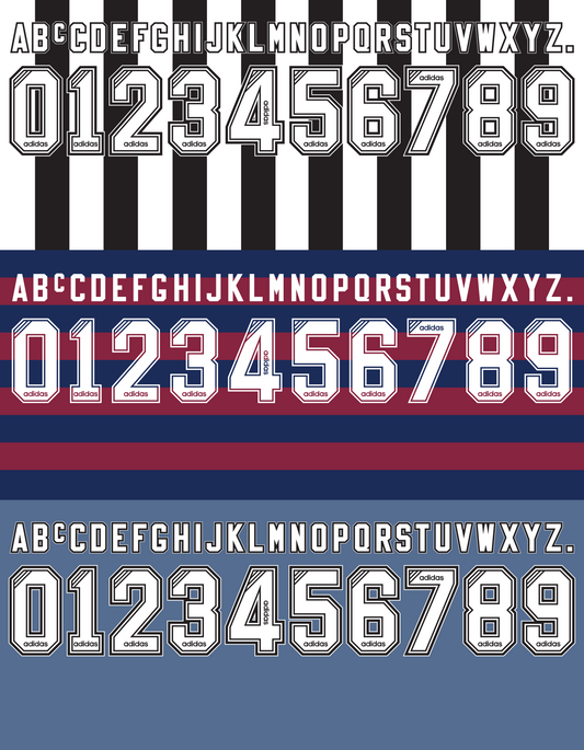 Newcastle United 1995-1997 Nameset AI Vector File