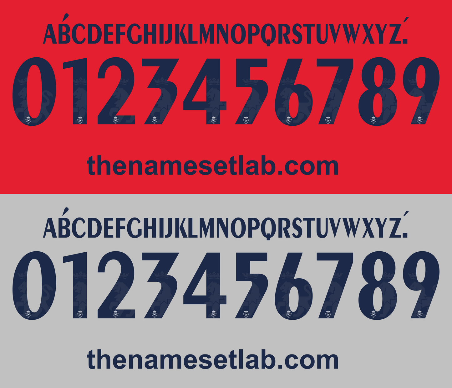 Osasuna 2012-2013 Nameset AI Vector File