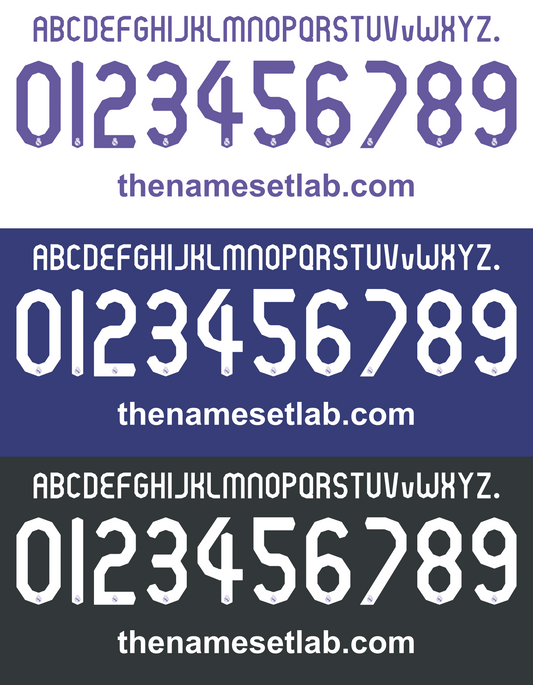 Real Madrid 2007-2008 Nameset AI Vector File