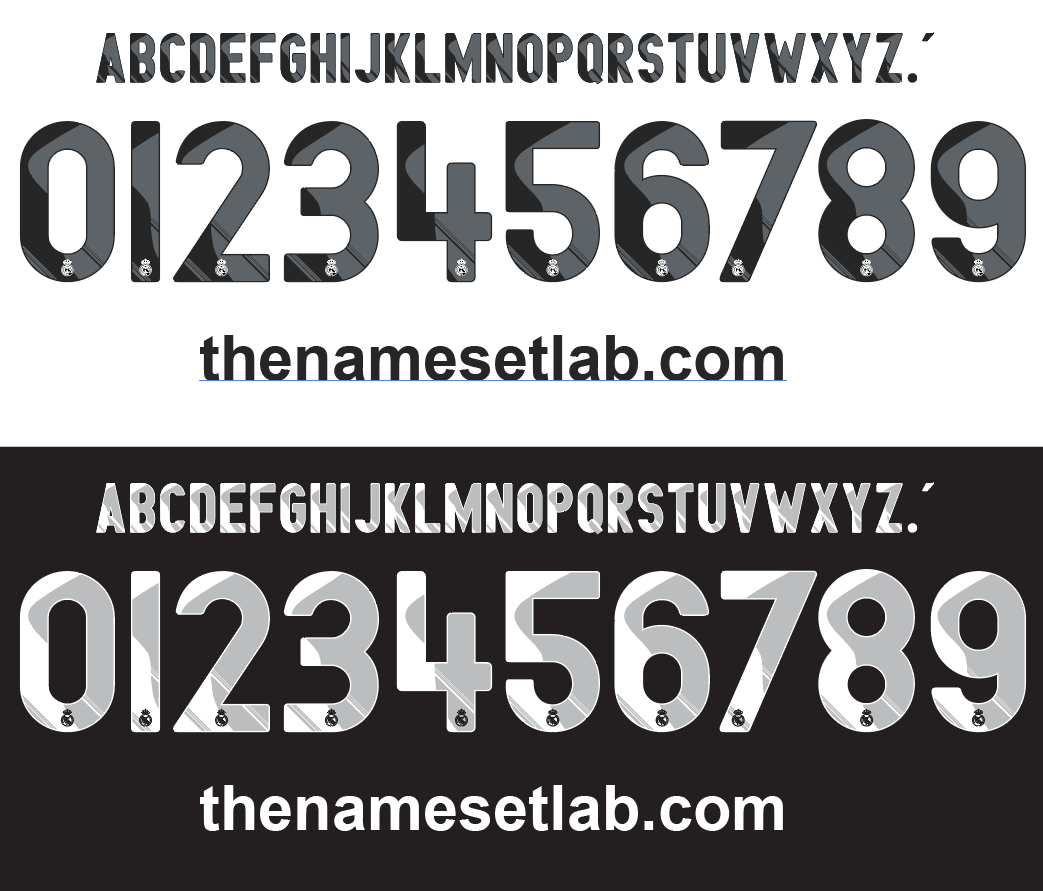 Real Madrid 2009-2010 Nameset AI Vector File