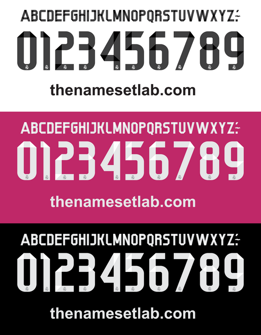 Real Madrid 2014-2015 Nameset AI Vector File