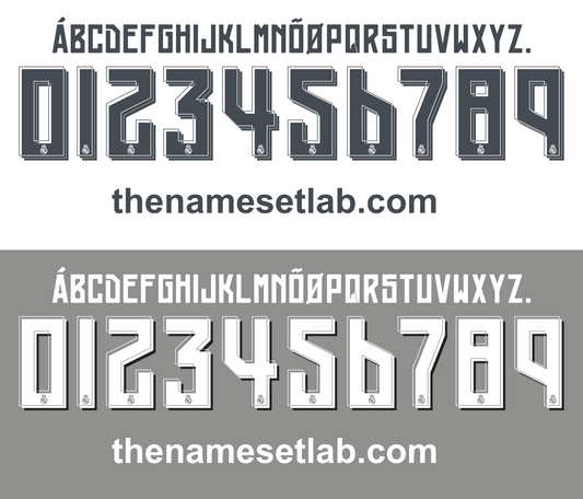 Real Madrid 2015-2016 Nameset AI Vector File