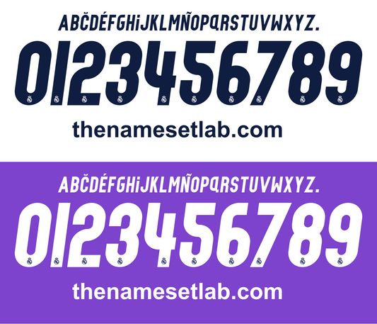 Real Madrid 2016-2017 Nameset AI Vector File