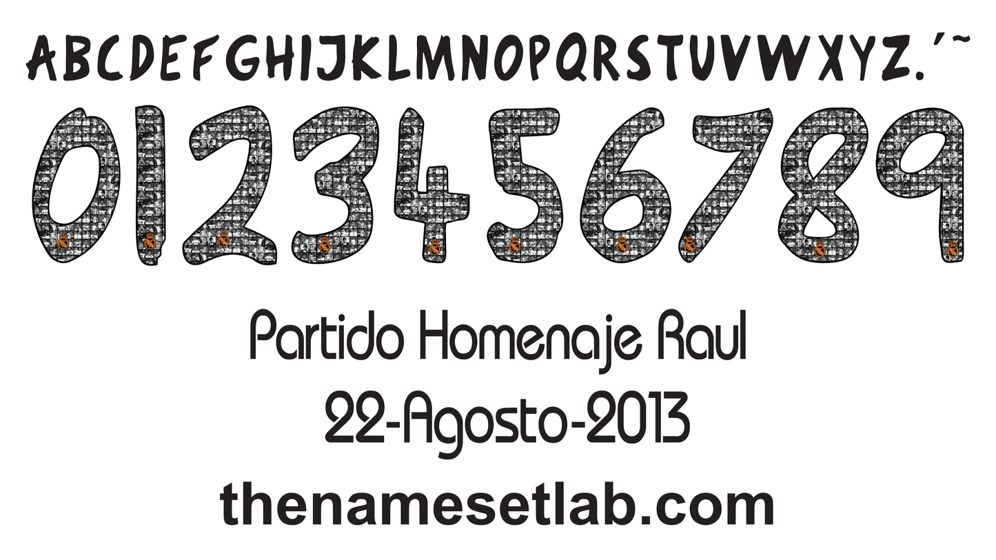 Real Madrid Raul Tribute Nameset AI Vector File