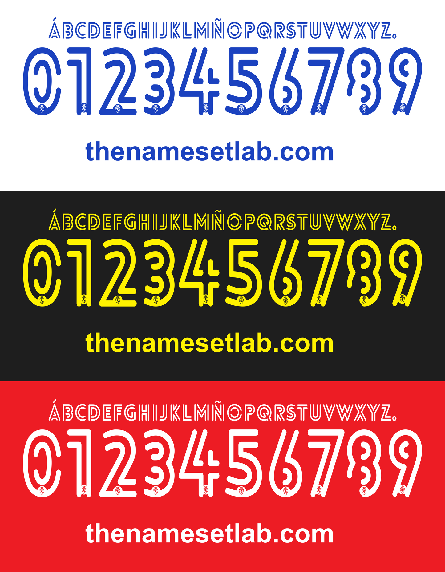 Real Zaragoza 2015-2016 Nameset AI Vector File