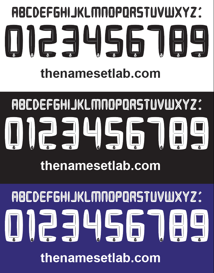 Real Madrid 2010-2011 Nameset AI Vector File