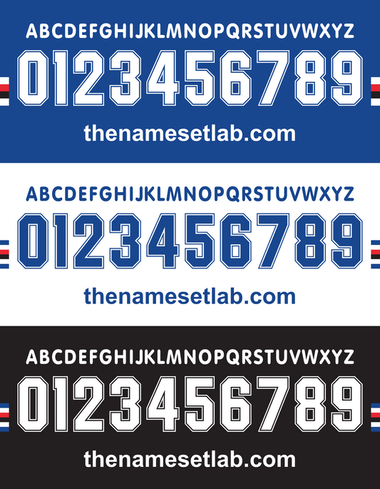 Sampdoria 1996-1999 Nameset AI Vector File
