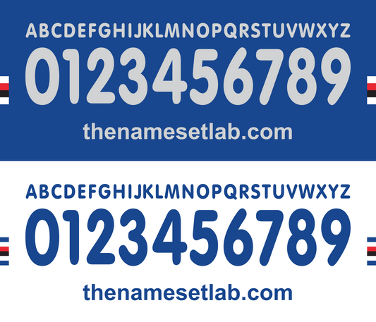Sampdoria 1999-2001 Nameset AI Vector File